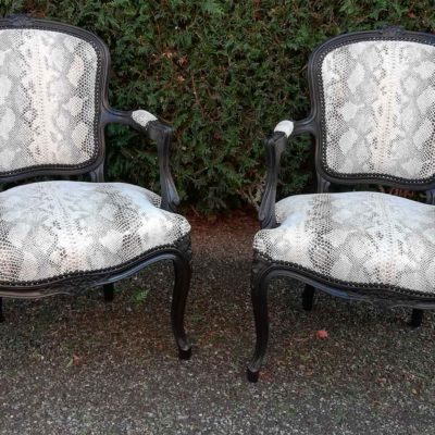  fauteuils cabriolets style Louis XV